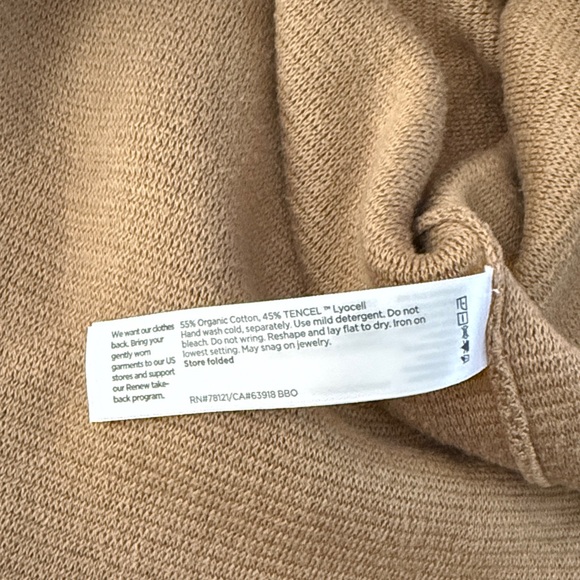 Eileen Fisher Ribbed Tunic Large Tan Sweater - Picture 4 of 5